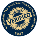 Logo of Verified Scottsdale Top Doc Verified Business Member 2023 